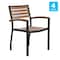 Flash Furniture Indoor/Outdoor Faux Teak Patio Chairs, PK4 4-XU-DG-HW6006-GG - alternate 9